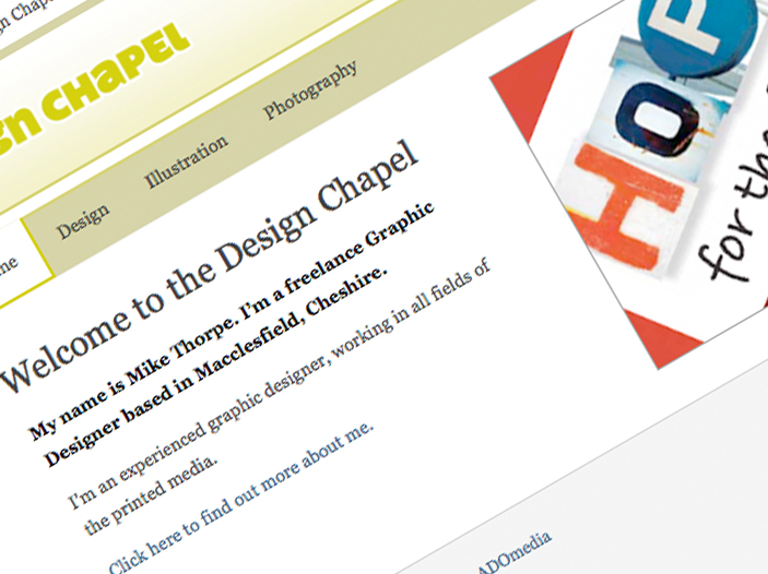 Design Chapel website screen shot Design Chapel website screen shot