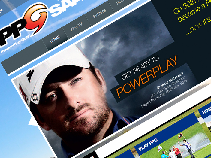 Powerplay Golf® website screen shot