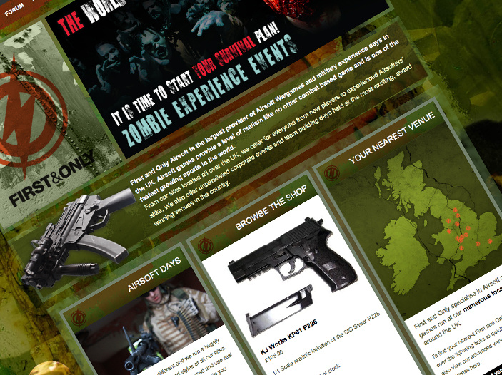 First and Only Airsoft web site screen shot First and Only Airsoft web site screen shot