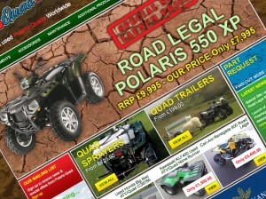 Polaris Quad e-commerce website screenshot